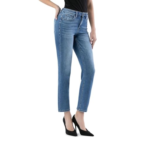 VERVET Jeans Women's Comfort Stretch High Rise Slim Straight Jeans4