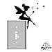 Tinkerbell Fairy Lightswitch Vinyl Decal Stickers – 2-Pack Cute Fairy Silhouette Wall Stickers for Outlets, Ledges & More | Magical Home Décor for Bedrooms, Nurseries, Living Rooms, Cars & Laptops