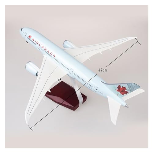 Avión coleccionable Boeing B787 Air Canada maqueta de resina resistente con luces led 2
