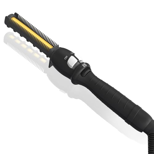 Lura Professional Root/Edge Straightener 200-500F Pressing Combs for Black Hair Electric Hot Comb for Women Thick Hair