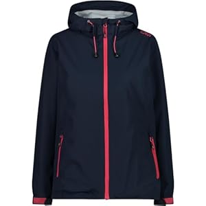 CMP - Damenjacke mit fester Kapuze, Schwarz Blau, S