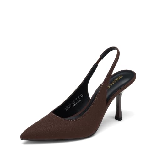 DREAM PAIRS Women's Slingback High Heels Pumps Shoes,Brown,10 - image 1