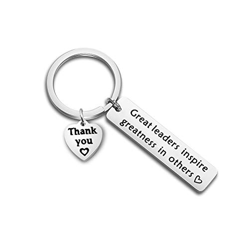 FOTAP Boss Gift Great Leaders Inspire Greatness in Others Keychain Thank You Gift