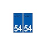 54 Nancy logo autocollant plaque stickers ville - Angles : droits