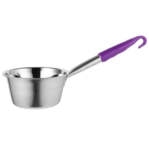 Toddmomy Stainless Steel Ladle Portable Water Spoon with Hook Kitchen Water Scoop for Camping Hiking Outdoor Barbecue Soup Vegetables and Fruits 13.38 X 5.62 X 2.95 in