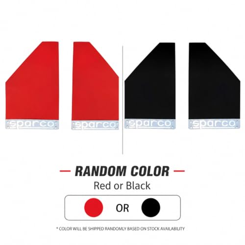 Image of Adroitz Black Sparco Racing Style Rubberized Car Mudflaps For Eeco (Set of 2)
