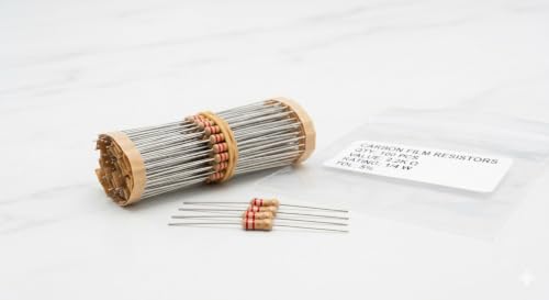 Image of BRANDED Carbon Film Resistor 1 /4 watt 4 Band Tolerance 5% - Total 100pcs Value (2K2 Ohms) | 5% Tolerance, 100pcs Total