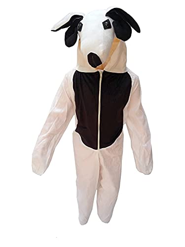 Image of Kaku Fancy Dresses Sheep Farm Animal Costume for Kids - White & Black, 3-4 Years | Animal Fancy Dress for Boys & Girls