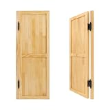 Pendeltür Holz 81 x 107 cm, Schwingtür Innen mit Automatischem Rücklauf, Saloontür Doppelflügelig, Raumteiler Tür mit 180° Öffnung, für Küche Wohnzimmer Café Restaurant