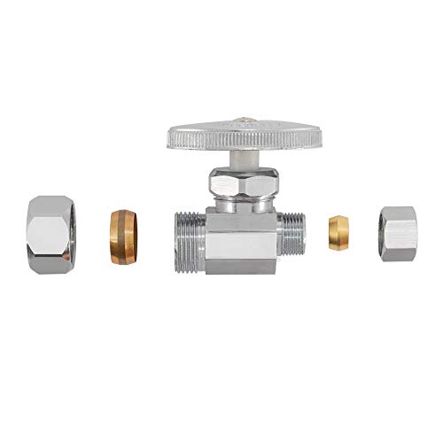 Eastman 04347Lf Multi-Turn Straight Stop Valve, 5/8 Inch Comp X 3/8 Inch Comp, Chrome #TOP3