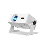 プロジェクター家庭用 小型 天井 静音【Netflix・Prime Video・YouTubeアプリ搭載】600ANSI 4K対応 自動台形補正 0.5M近距離投影 Wi-Fi6/Bluetooth5.4スタンド一体型 軽量 ミニ スマホ/パソコン/PS5/Switch/DVD接続可 プレゼント3年保証2025年新登場MX1オフホワイト