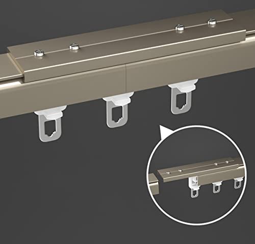 Rail de rideau robuste blanc pour fixation murale de séparation - 6