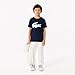 Lacoste Kids Oversized XXL Logo Tennis T-Shirt, Navy Blue/White, 4A
