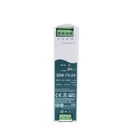 Alimentation SDR-75-48 rail DIN 48V 76.8W pour armoires électriques