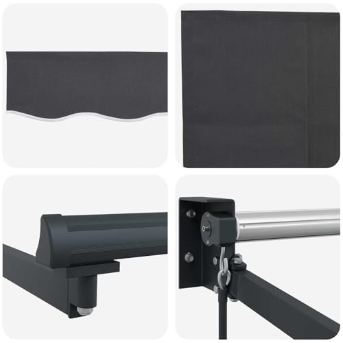 Auvent rétractable résistant aux intempéries et protection solaire de terrasse - 8