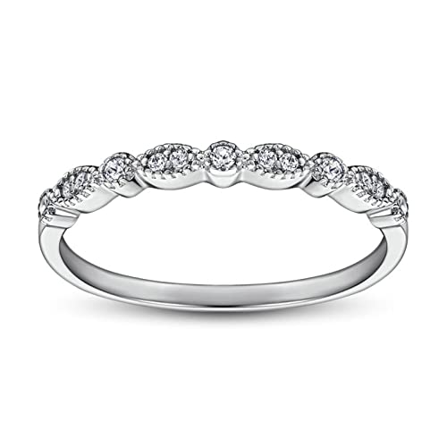 Bague infinie en argent véritable qui ne noircit pas pavée de zirconium durables