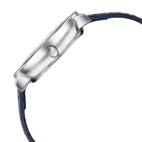 Image of Sonata Poze 6 Strokes and Stroll Quartz Blue Round Dial Men's Watch | Leather Strap Material | Watches for Men Analog - SP70002SL04