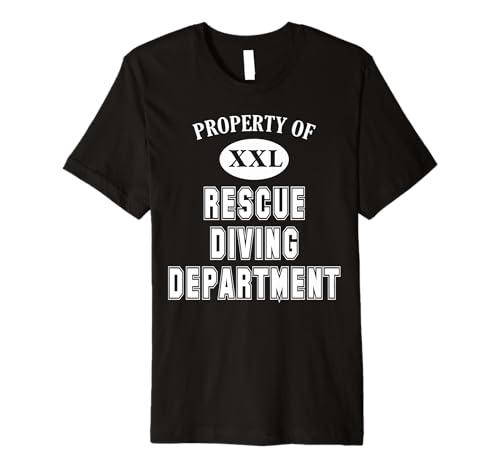 Property of Rescue Diving Department Fun Collegiate Style Premium T-Shirt