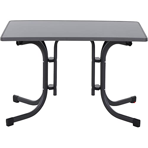 Table pliante acier et mélamine anthracite Siena Garden Paco - 5