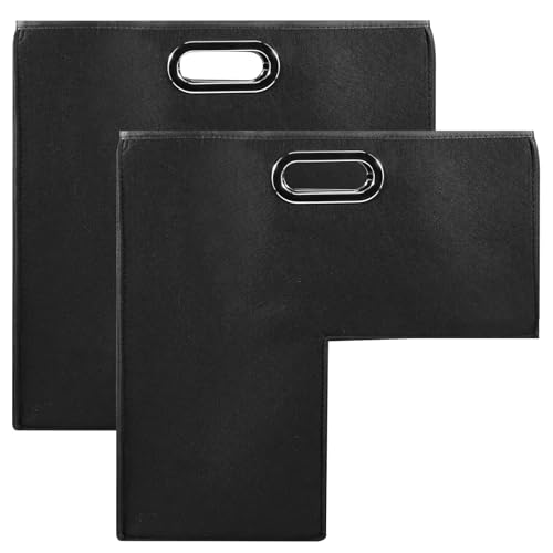 BAODBF 2 cestas plegables de fieltro para escaleras, cesta de almacenamiento para escaleras, organizador plegable en forma de L, cestas grandes con asas para escaleras de madera, almacenamiento,