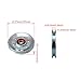 BQLZR 73x10mm Silver Iron Bearing Steel Cable Pulley V-Shape Wheel Bearing Idler Pulley Load-Bearing 215KG for Gym Equipment Garage Door Opener