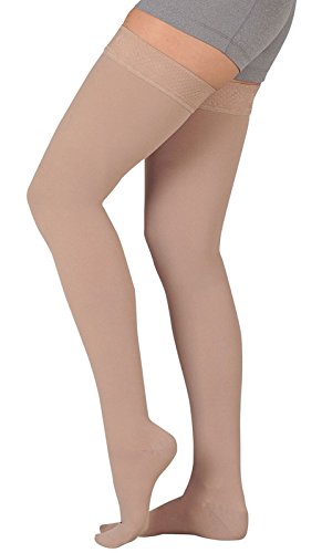 Image of Juzo Soft 2000 Thigh High Compression Stocking 15-20 mmHg Closed Toe, Short