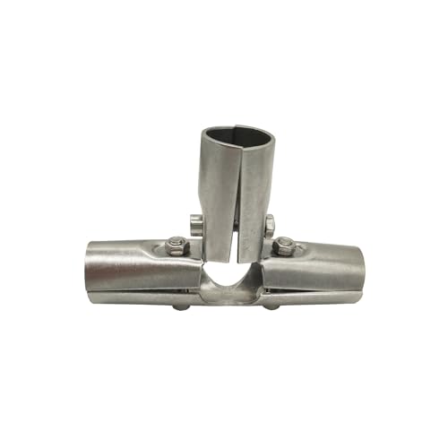 8 PCS 1 Inch Structural Pipe Connector 4 Way Metal Joint Chain Link Fence Clamp, Stainless Steel 201 Corner Fitting End Rails Clamps, Thickness 1.8 mm by M9LZY - Image 5