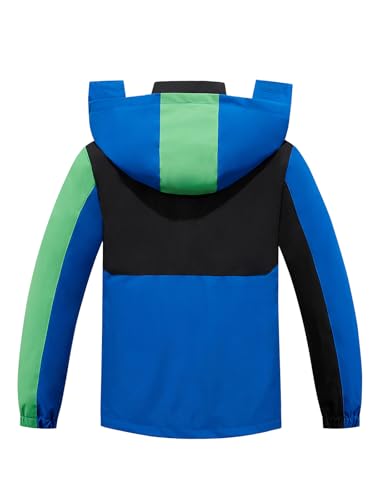 Image of SaphiRose Kids Waterproof Rain Jacket Mesh Lined with Removable Hood | Lightweight rain coat, windproof, breathable, school, camping, travel, outdoor play, boys and girls
