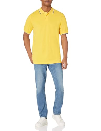 Image of Amazon Essentials Men's Regular-Fit Short Sleeve Cotton Pique Polo Shirt (Available in Big & Tall)