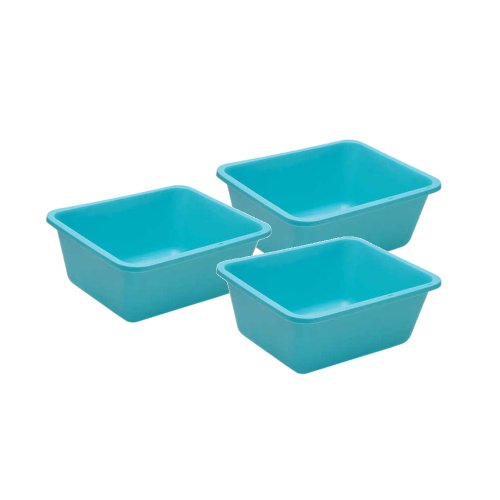 Medical Action Patient Bedside Supplies, Wash Basin 7.5 Qt Foot Tub, Rectangular Pt# 00047 (Pack of 3)