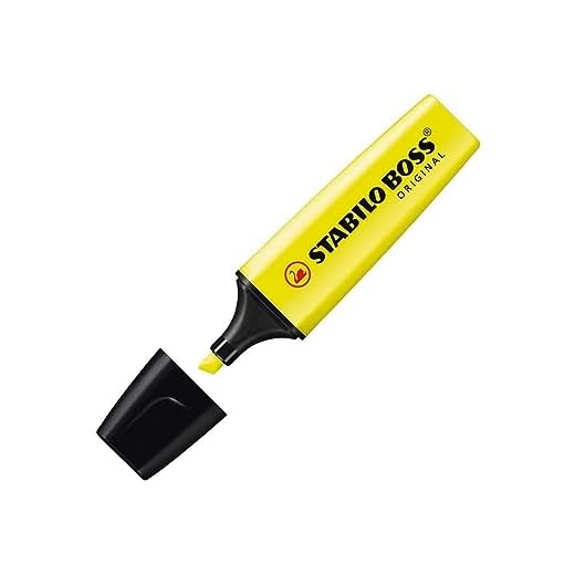Evidenziatore - STABILO BOSS ORIGINAL - Confezione da 10 - Giallo