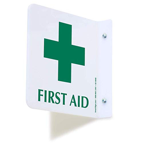 SmartSign "First Aid" Projecting Sign | 6" x 6" Acrylic