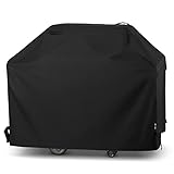 Unicook Grill Cover 55 Inch Basic Version, Heavy Duty Waterproof BBQ Grill Cover for Outdoor Grill, Fade Resistant Gas Grill Cover, Compatible for Weber Char-Broil Nexgrill Grills and More, Black