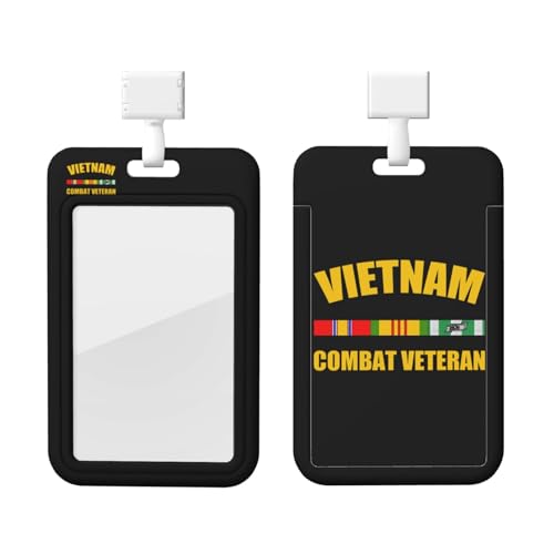 Vietnam-Combat-Veteran Eco-Friendly Abs Vertical Id Badge Holder Lanyard Strap Staff