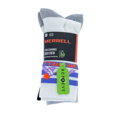 Image of Merrell Repreve Cushioned Hiker Crew Socks 3 Pair