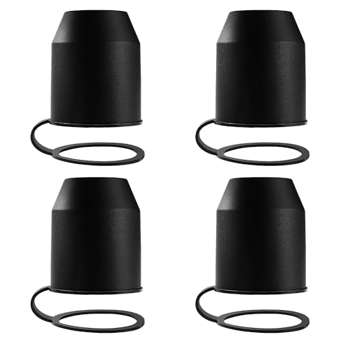 2 Coperture Protettive Per Sfera Gancio Di Traino - 52x70 Mm - Antiruggine E Antipolvere Per Auto, Camper, Rimorchi - Nero - 5