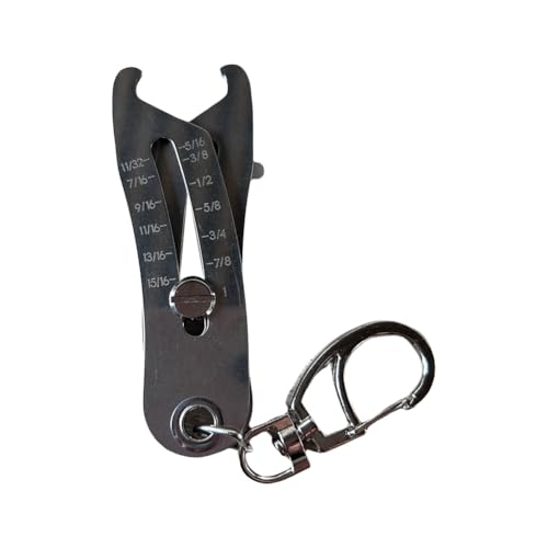 Uikdjgu con Misuratore di Filettatura Preciso Portatile, Misuratore di Filettatura per e Bulloni, Misuratore di Filettatura per Bulloni, 1 Pz