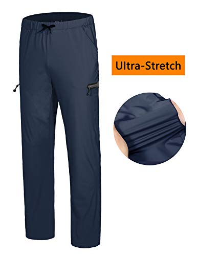 Little Donkey Andy Men's Ultra-Stretch Lightweight Quick Dry Athletic Pants Drawstring Travel Exercise