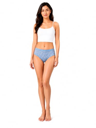 Image of Women's & Girls' Cotton Soft Stretchable Hipster Panties | Breathable Everyday Underwear | Full Coverage Mid-Rise | Skin-Friendly Innerwear | Multicolor Pack of 3