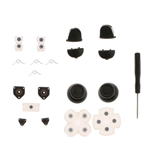 UJEAVETTE® For Dualshock 4 PS4 Controller L1 R1 L2 R2 Trigger Springs Buttons + 2 Joystick Thumb Sticks + 1 Set Conductive Rubber + 4 x Springs +... - Image 7