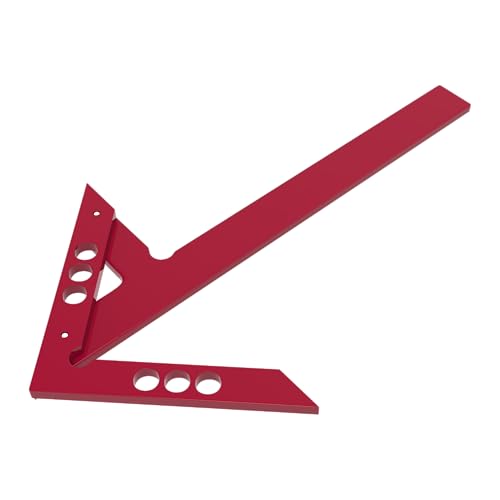 HofWerker Zentrierwinkel | Mittenfinder für Holz, Zentrumsfinder für Drechsel-Arbeiten, Kombiwinkel für Kanthölzer inkl. Fixierschraube f. Arbeitsplatz-Montage o. Maß-Einstellung, Winkel 100 mm