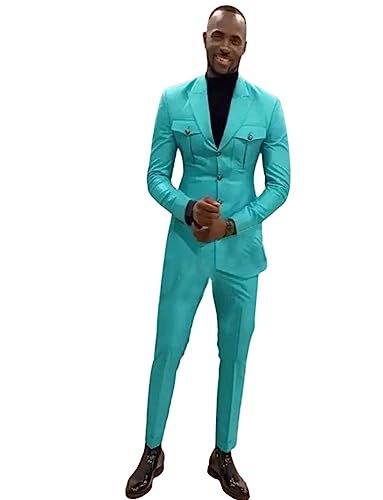 Costume Slim Homme Veste Pantalon Smoking Mariage Fête Chic