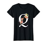 Alphabet Buchstabe - Vorname Anfangsbuchstabe Q Blumen T-Shirt ...