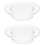 Piatto di ricambio per scaldacera da 2 pezzi, rivestimenti per fusione di cera di vetro da 4, 5 pollici, puntelli per riscaldamento a candela Piatto di fusione facile da pulire, per riscaldamento di f