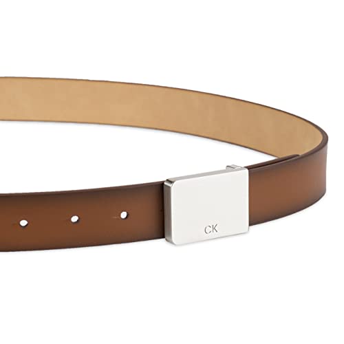 Calvin Klein Men's Casual Statement Plaque Buckle Belt with Logo Treatment3
