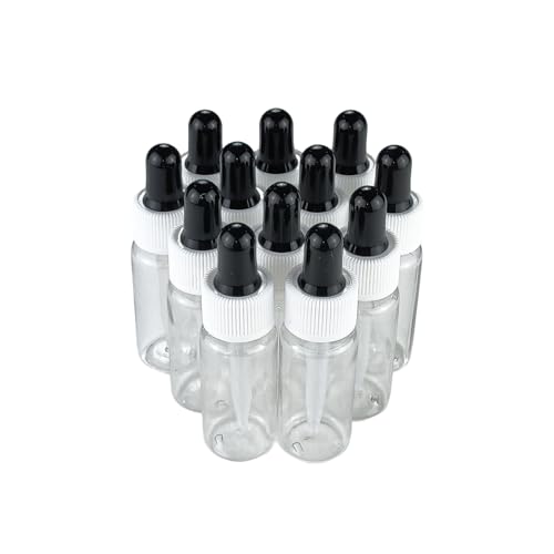 Kang&Chang 12pcs 15ml Plastic Dropper Bottles for Liquid