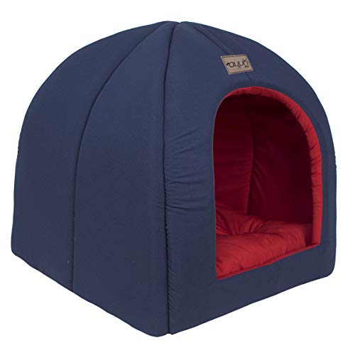 Toca Cabana 2x1 Marinho Com Almofada Avuk Pet