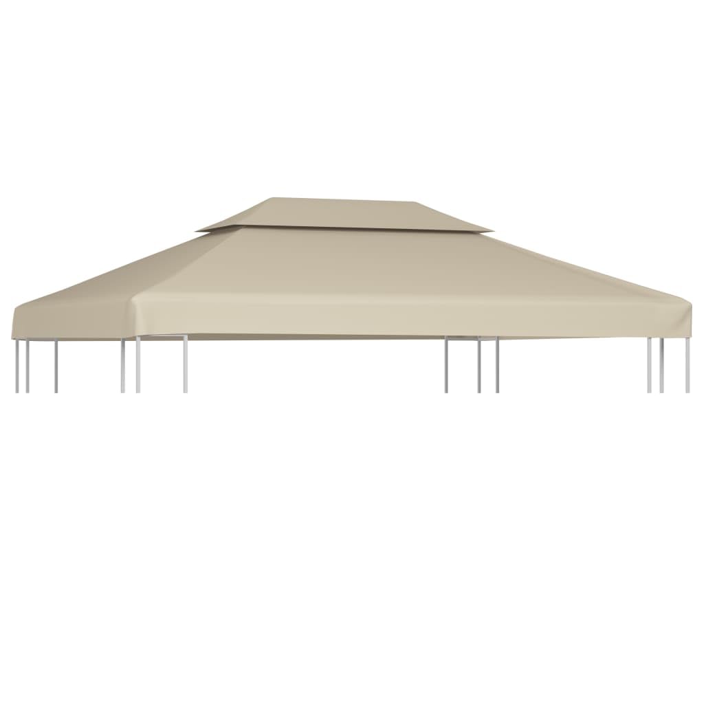 vidaXL Pavillondach 310g/m² 3x4m Pavillon Dach Dachplane Ersatzdach Ersatzbezug Beige