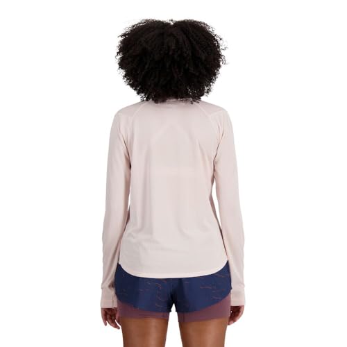 New Balance Women's Athletics Long Sleeve, Quartz Pink Heather, Medium