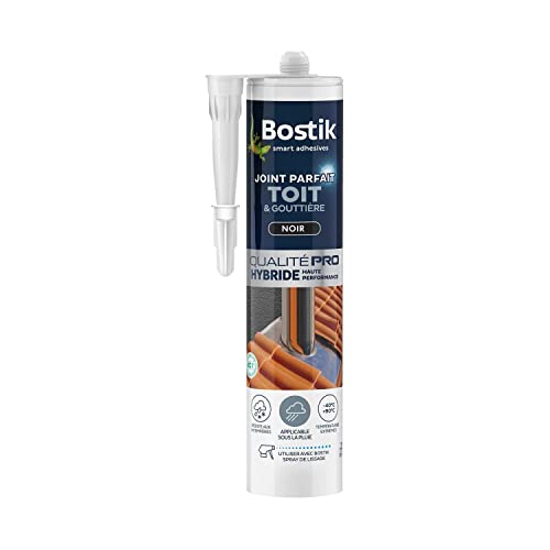 Bostik Mastic d’Étanchéité Joint Parfait Toit et Gouttière – Tous Matériaux – Extérieur – Résiste aux Intempéries et Températures Extrêmes...